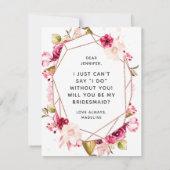 Invitation Bourgogne Rose Gold Serez-Vous Ma Servante D'Accue (Dos)