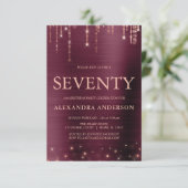 Invitation Bourgogne Rose Gold Soixante-dix-septième annivers (Debout devant)