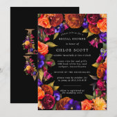 Invitation Bourgogne Rouge Violet Orange Fête des mariées Flo (Devant / Derrière)