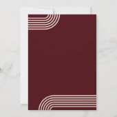 Invitation Bourgogne Rustique Boho Aronné Mariage moderne (Dos)