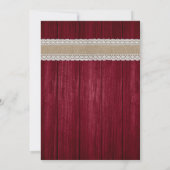 Invitation Bourgogne rustique et mariage de tournesol Invitat (Dos)