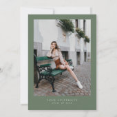 Invitation Bourgogne rustique & Marine Floral Greenery Gradua (Dos)