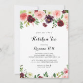 Invitation Bourgogne Spring Floral Cuisine Fête des mariées d (Devant)