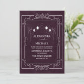 Invitation Bourgogne Tarot Le Mariage des amoureux (Debout devant)