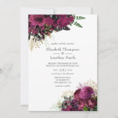 Invitation Bourgogne vintage - Marsala et Mariage d'or (Devant)