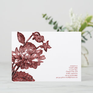 Invitation Bourgogne Vintage Rose