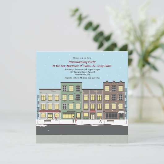 Invitation Bourrasques dans l'invitation de partie de (Debout devant)