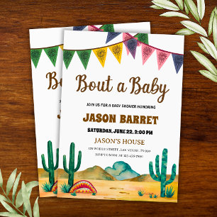 Invitation "Bout a Baby" Baby shower Sud-Ouest