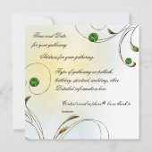 Invitation Bouteille à feuilles rouges (Dos)