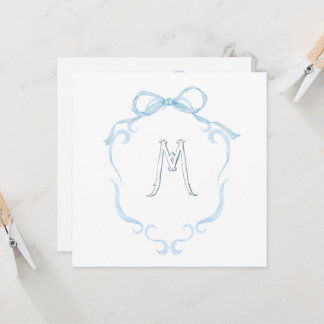 Invitation Bouteille à monogramme aquarelle