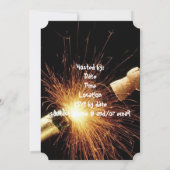 Invitation bouteille de champagne Réveillon du Nouvel An (Dos)