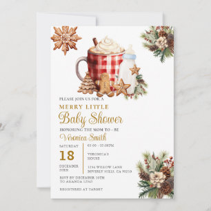 Invitation Bouteille de lait Une Baby Shower Gingerbread Merr