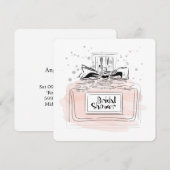 Invitation Bouteille de parfum Fête de l'mariée (Devant / Derrière)
