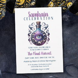 Invitation Bouteille de potion de récolte Samhain Halloween P