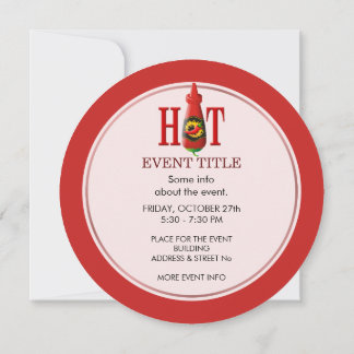 Invitation Bouteille de sauce chaude