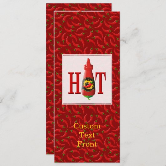 Invitation Bouteille de sauce chaude (Devant / Derrière)