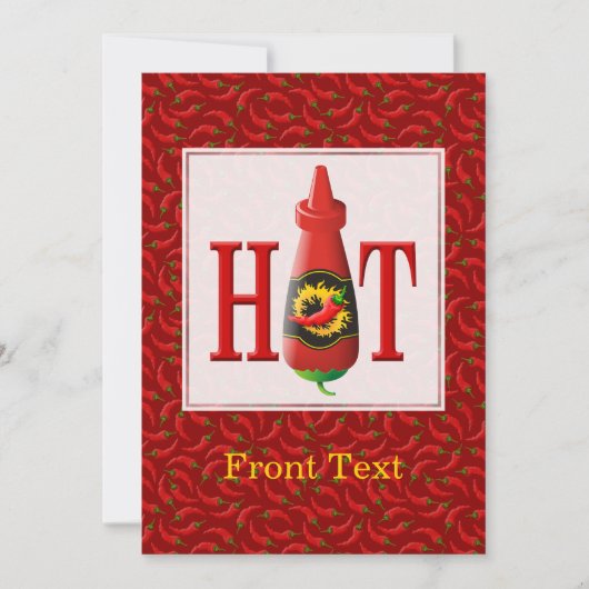 Invitation Bouteille de sauce chaude (Devant)