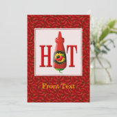 Invitation Bouteille de sauce chaude (Debout devant)