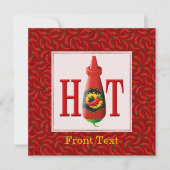 Invitation Bouteille de sauce chaude (Devant)