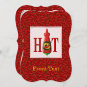 Invitation Bouteille de sauce chaude (Devant / Derrière)