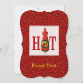 Invitation Bouteille de sauce chaude (Devant)