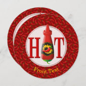 Invitation Bouteille de sauce chaude (Devant / Derrière)