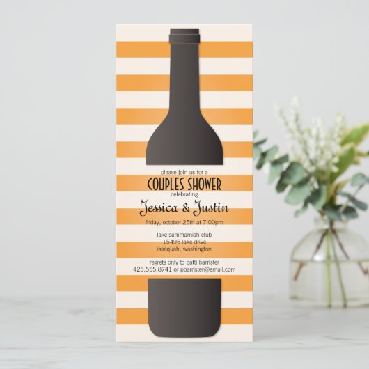 Invitation Bouteille de Vin (Debout devant)