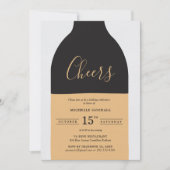 Invitation Bouteille de vin à votre santé Fête d'anniversaire (Devant)