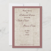 Invitation Bouteille de vin blanc et raisins - dîner de (Dos)