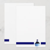 Invitation bouteille de vin bleu (Devant / Derrière)