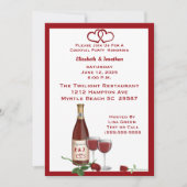 Invitation Bouteille de vin monogramme (Devant)