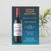 Invitation Bouteille De Vin Parce Que Nous Avons Perfection I (Debout devant)