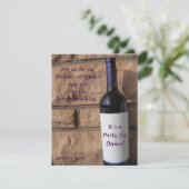 Invitation Bouteille de vin pourpre (Debout devant)