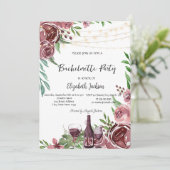 Invitation Bouteille de vin roses de Bourgogne enterrement de (Debout devant)