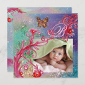 Invitation BOUTEILLE EN BLEU, BÉBÉ GARÇON DOUCHE Modèle photo (Devant / Derrière)