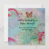 Invitation BOUTEILLE EN BLEU, BÉBÉ GARÇON DOUCHE Modèle photo (Dos)