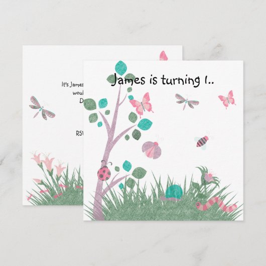 INVITATION BOUTEILLE EN BOIS BLANC EN BOIS BLANC BUTTERFLIES  (Devant / Derrière)