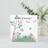 INVITATION BOUTEILLE EN BOIS BLANC EN BOIS BLANC BUTTERFLIES  (Debout devant)