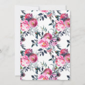 Invitation Bouteille Florale Aquarelle Fête des mariées Geo (Dos)