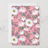 Invitation Bouteille rose Floral Citron Tea Party Fille Anniv (Dos)