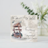 INVITATION BOUTEILLE SOUHAITER BIEN MARIAGE (Debout devant)