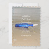 Invitation Bouteille Sur Mariage De Sable De Plage (Devant)