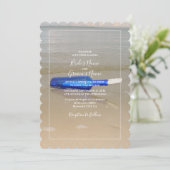 Invitation Bouteille Sur Mariage De Sable De Plage (Debout devant)