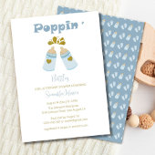 Invitation Bouteilles bleu Poppin Boy Baby shower