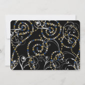 Invitation Bouteilles Bleues Tourle Nouvel An de la fête de l (Dos)