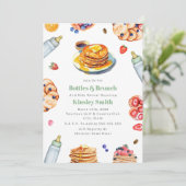 Invitation Bouteilles + Brunch Baby shower neutre Crêpe (Debout devant)