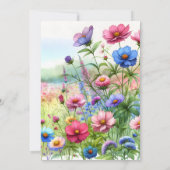 Invitation Bouteilles d'aquarelle Whimsical Mariage floral (Dos)