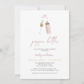 Invitation Bouteilles de Baby shower de garçon ANDI Pink Popp (Devant)