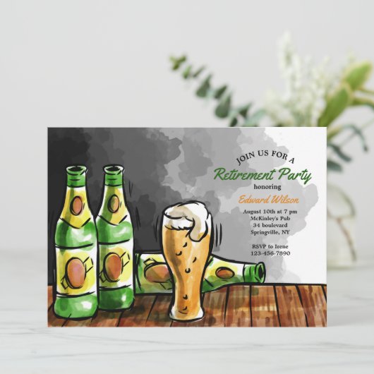 Invitation Bouteilles de Bière (Debout devant)