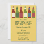 Invitation Bouteilles de bière Graphisme Personnalisé Anniver (Devant)